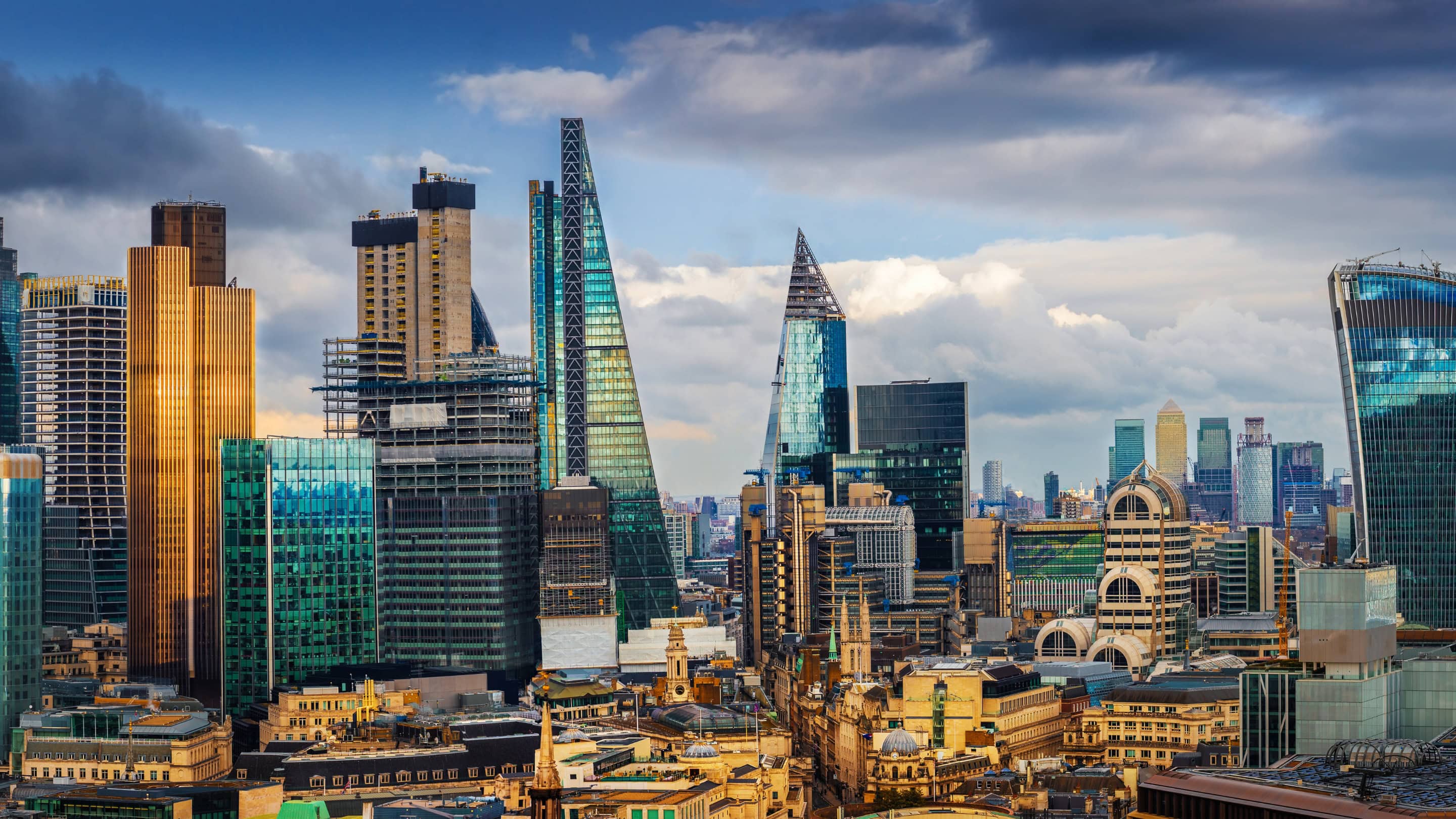 Financial district skyline