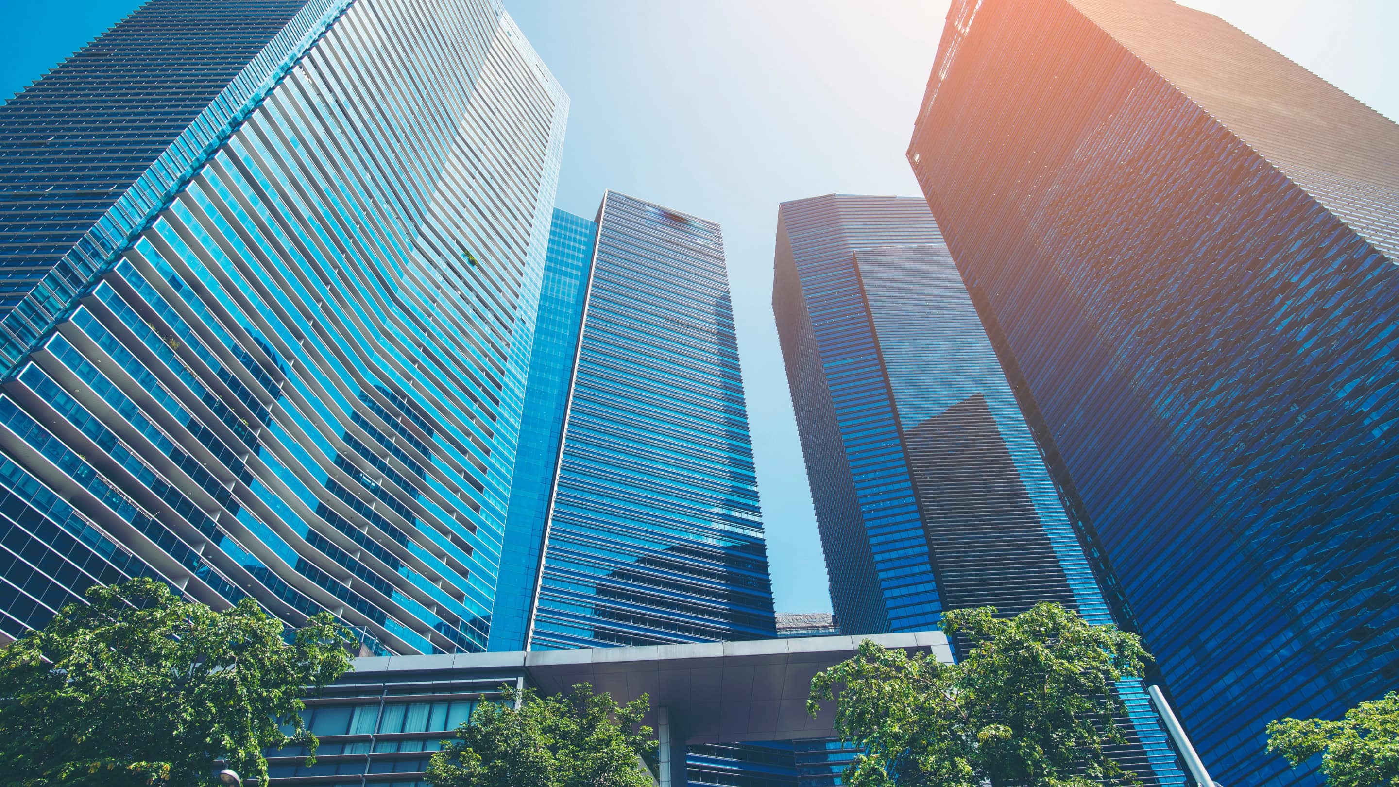 Financial district office towers
